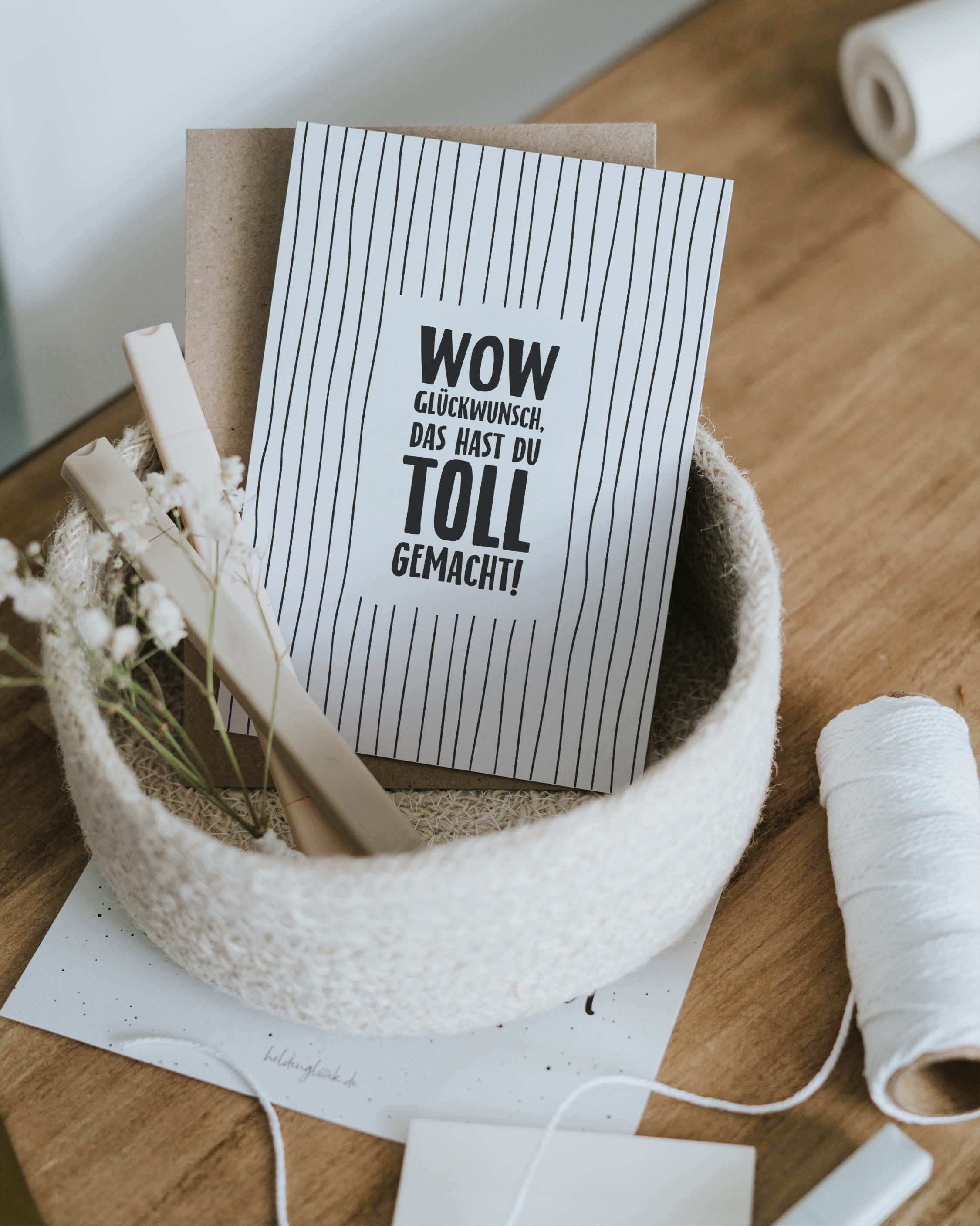 Wow Glückwunsch · Postkarte