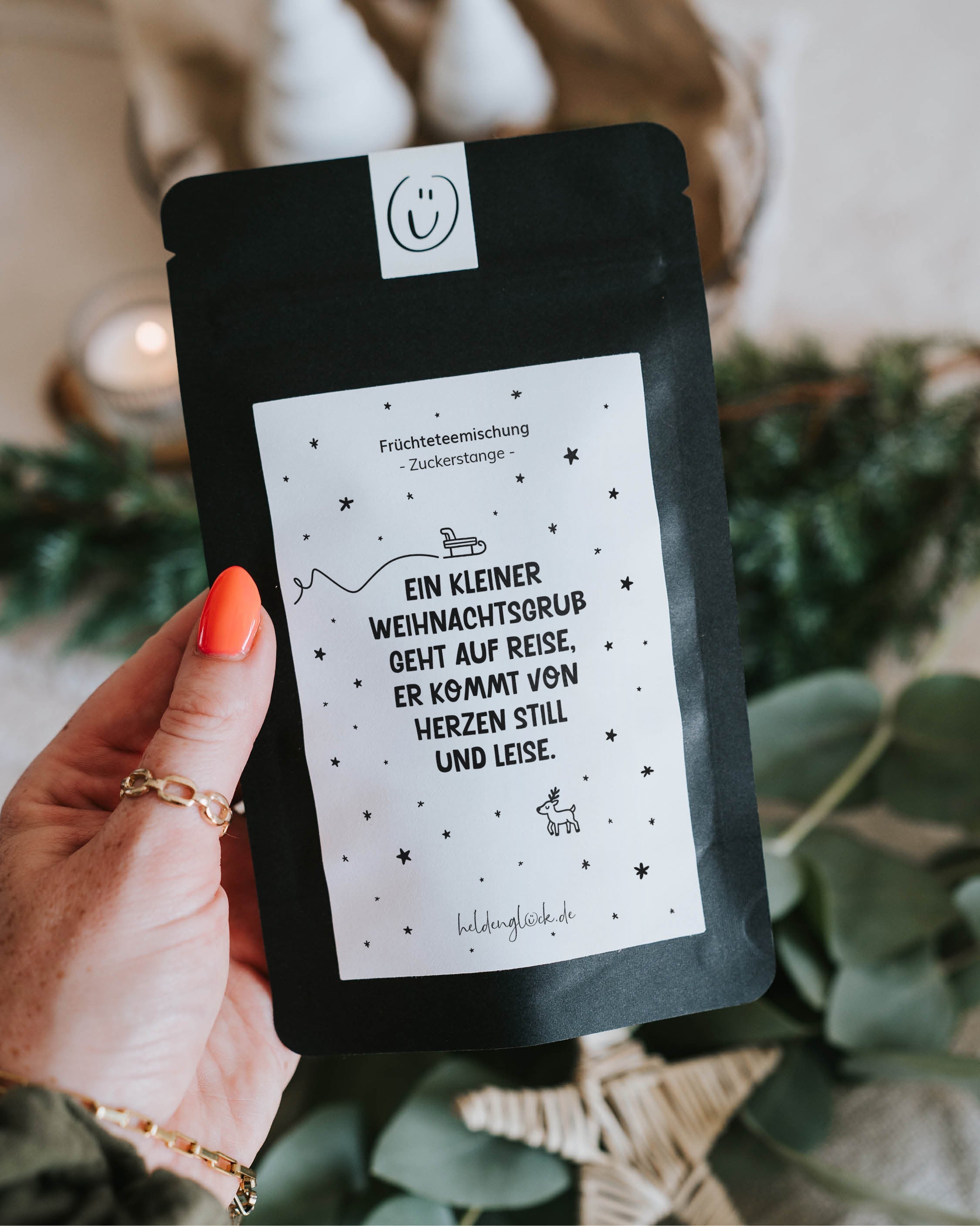 Weihnachtsgruß · Früchtetee