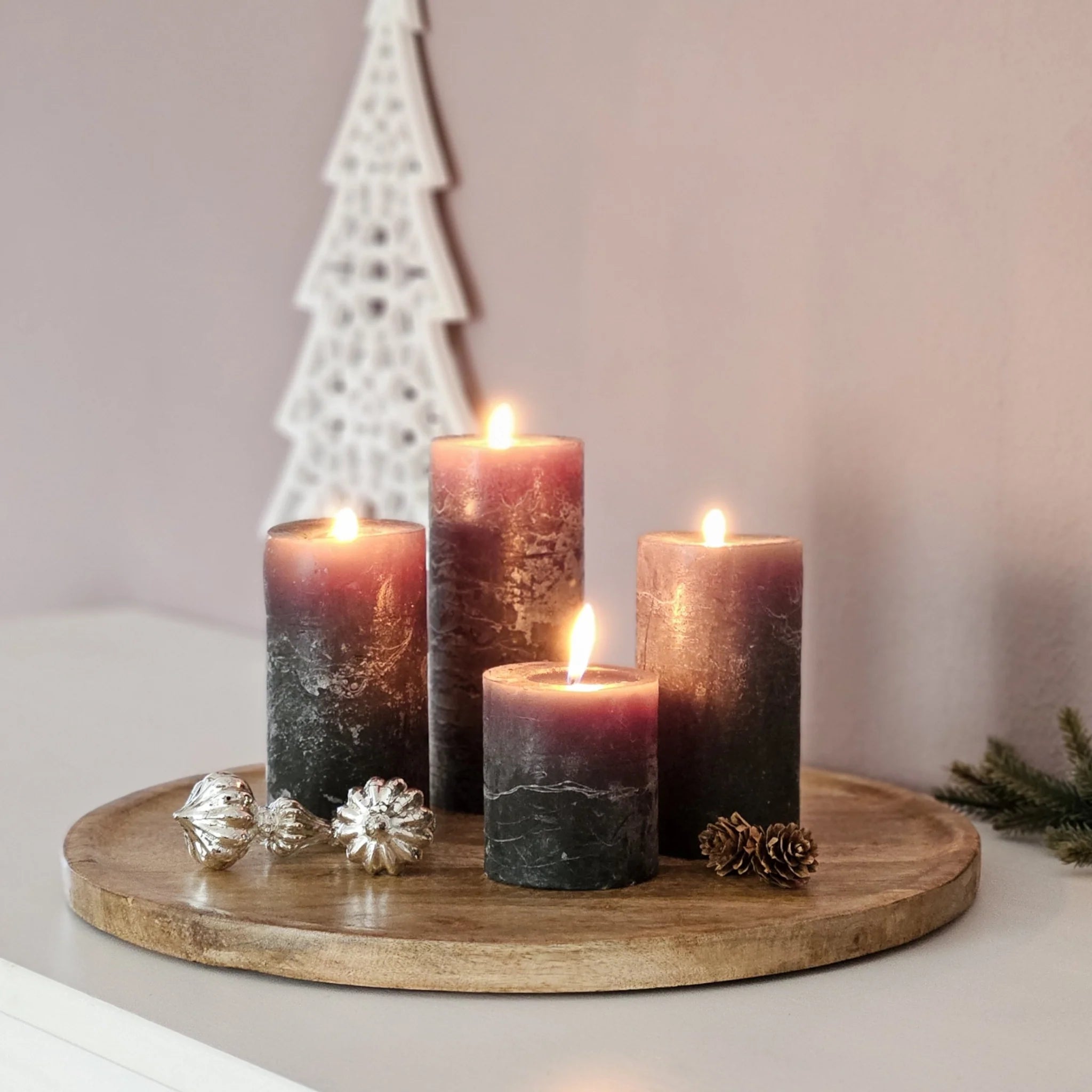 Mango-Holzteller Ø 38 cm – Großer Dekoteller aus Mangoholz für natürliche Tischdeko