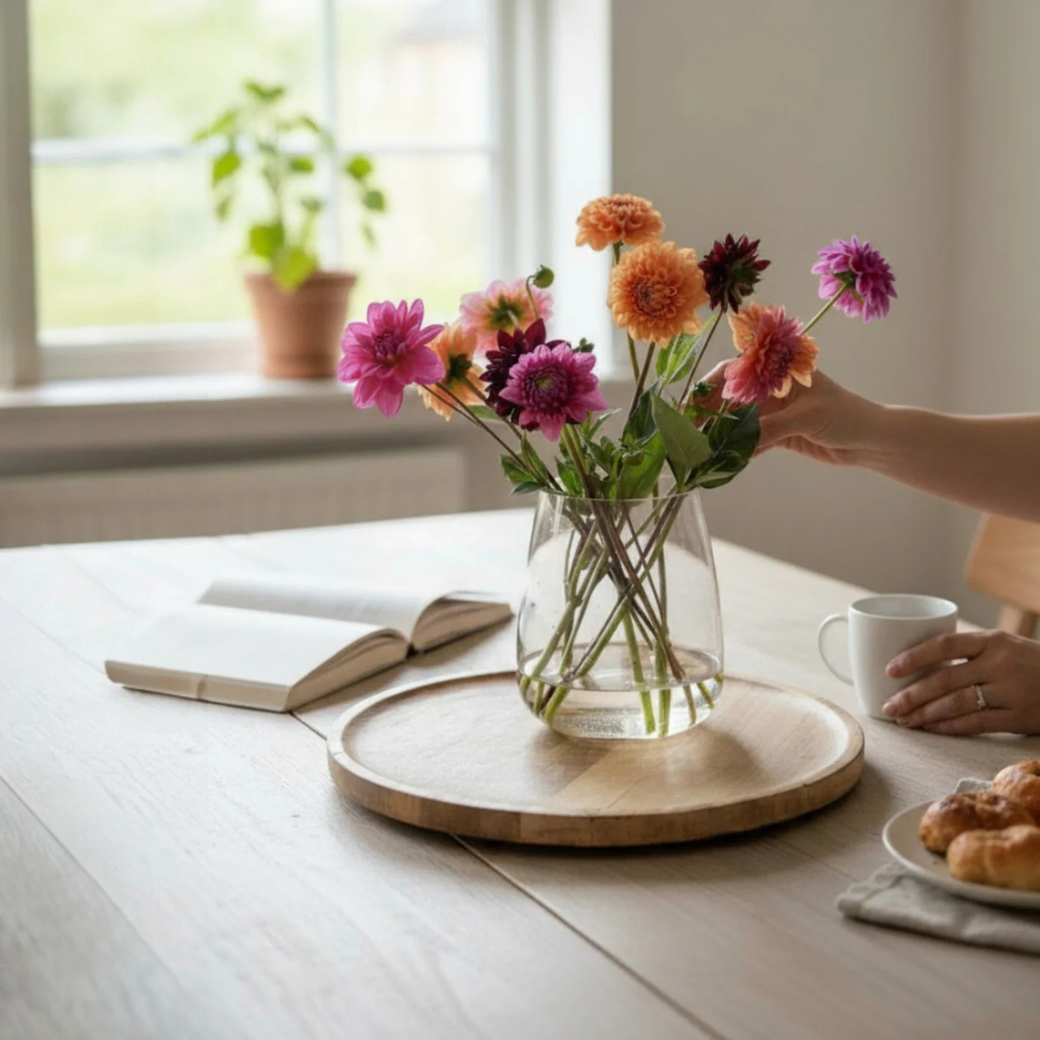Mango-Holzteller Ø 38 cm – Großer Dekoteller aus Mangoholz für natürliche Tischdeko