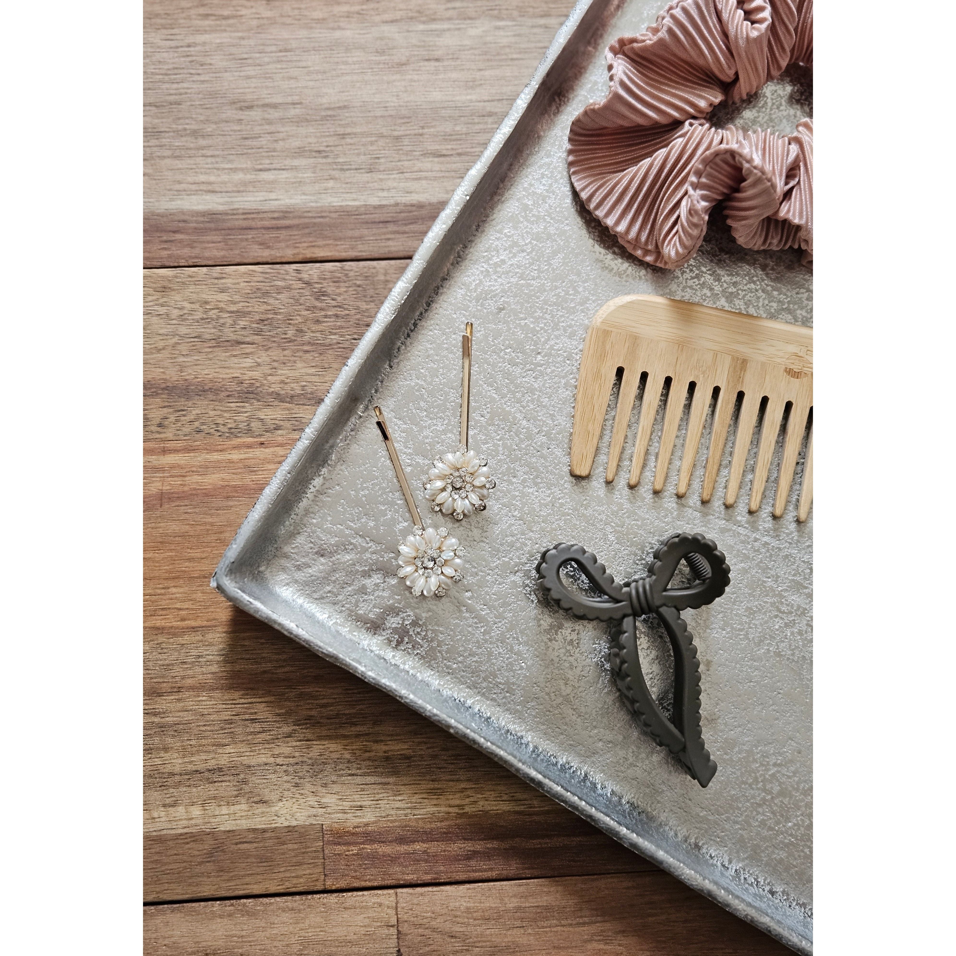 Dekoteller / Tablett 25×25 cm – Massive Metallschale in Silber für Tischdeko