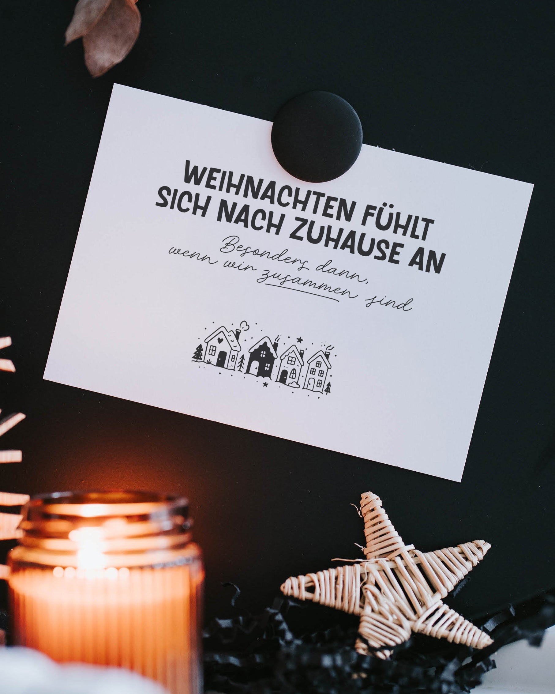 Weihnachten Zuhause · Postkarte