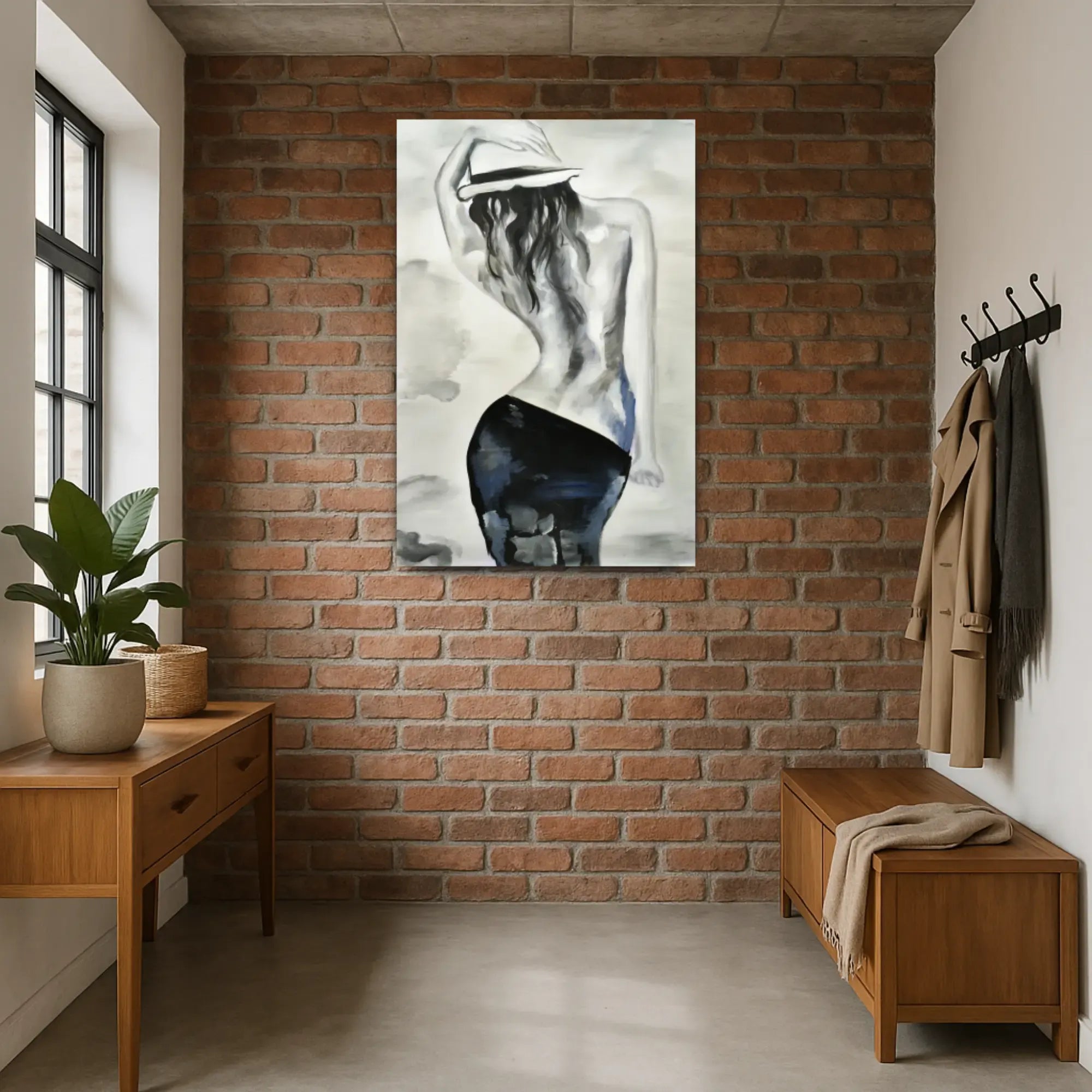 Großes Gemälde - Silhouette der Eleganz